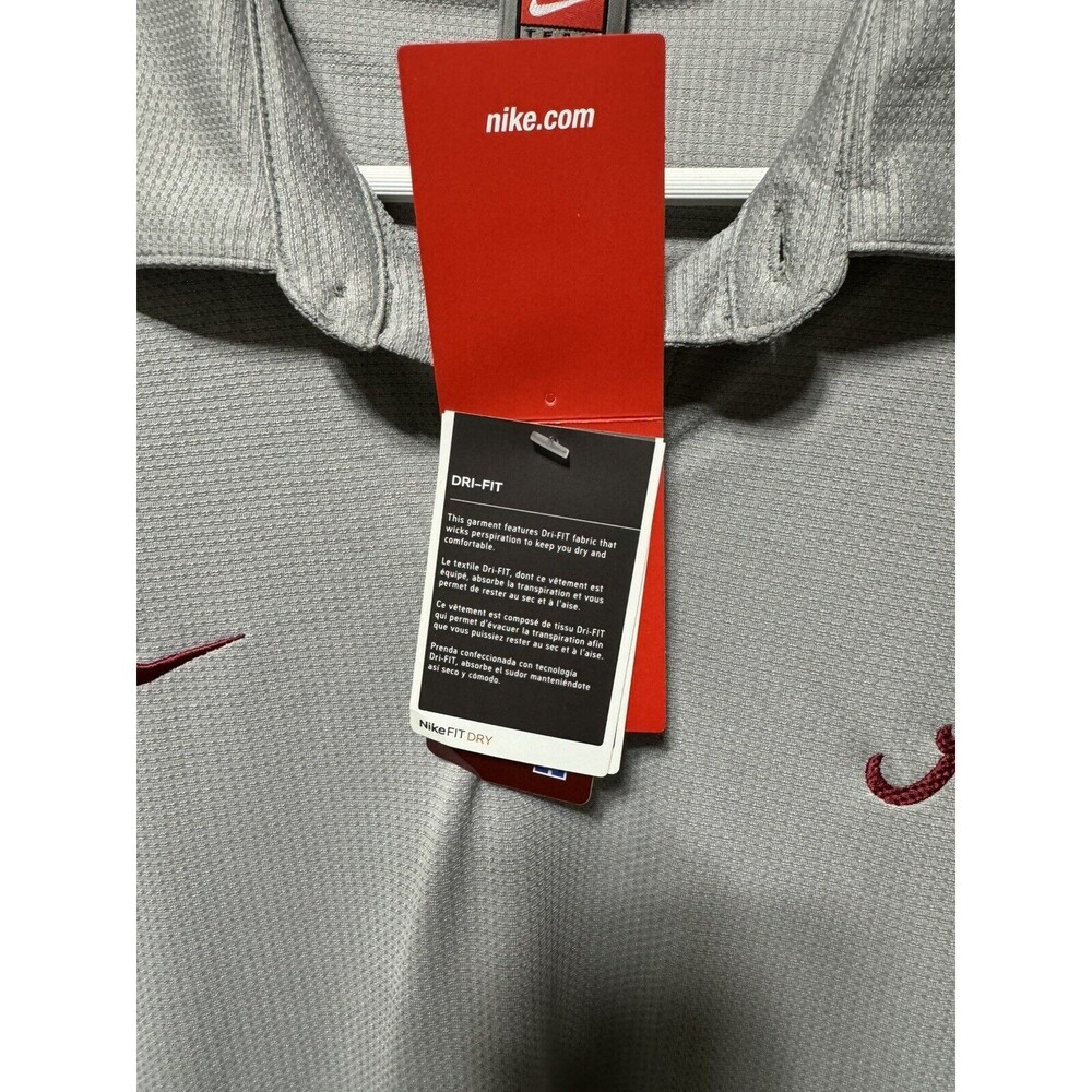 University of Alabama Nike Polo Crimson And Gray Size M NWT Roll Tide - Picture 8 of 16